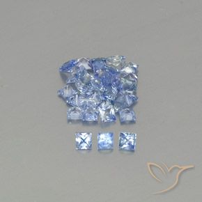 2.05ctw Natural Pastel Blue Sapphire, Square, VVS-VS