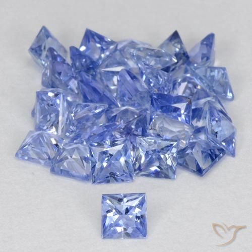 2.47ctw Natural Pastel Blue Sapphire, Square, VVS-VS, Photo A