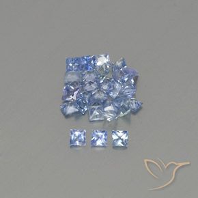 1.88ctw Natural Pastel Blue Sapphire, Square, VVS-VS