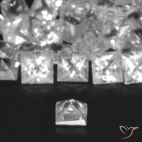 Sapphire Gemstones in 2.3 x 2.2 mm Size for Sale, Sapphire Stones in White Color