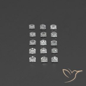 Sapphire Gemstones in 2.5 x 2.4 mm Size for Sale, Sapphire Stones in White Color