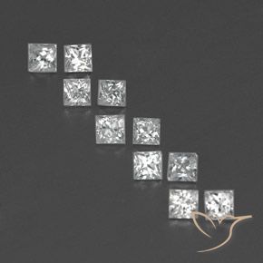 1.3 ct Loose White Sapphire, 2.7 x 2.6 mm Princess Cut From Madagascar, Photo A