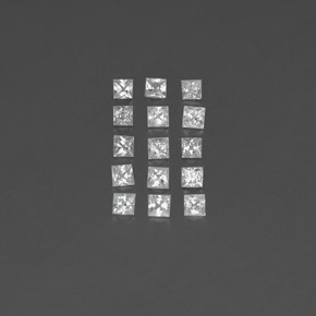 White Sapphire Gem - 0.1ct Princess-Cut (ID: 349928)