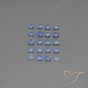 Sapphire Gemstones in 2.7 x 2.6 mm Size for Sale, Sapphire Stones in Pastel Blue Color