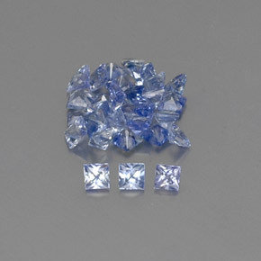 1.42 ct Blue Sapphire Stone, Natural Sapphire in Princess-Cut Shape for Sale