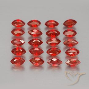 3.75 ctw Red Sapphire Stones, Natural Sapphire in Marquise Facet Shape for Sale
