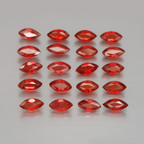 3.23 ctw Orange Sapphire Stones, Natural Sapphire in Marquise Facet Shape for Sale