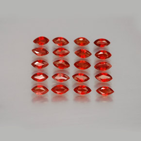 2.39 ct Orange Sapphire Gemstone, Sapphire Gem in Marquise Facet Shape for Sale.