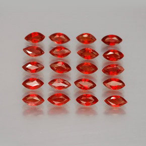 2.39 ct Orange Sapphire Stone, Natural Sapphire in Marquise Facet Shape for Sale