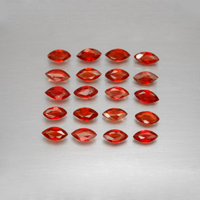 0.1ct Marquise Facet Red Orange Sapphire Gem for sale 0.1ct Marquise Facet Red Orange Sapphire Gem (ID: 350042)