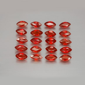 Rojo oscuro Zafiro Gema - 0.2ct Forma marquesa (ID: 350043)