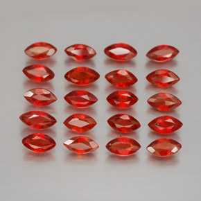 3.41 ctw Red Sapphire Stones, Natural Sapphire in Marquise Facet Shape for Sale