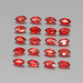 3.13 ctw Red Sapphire Stones, Natural Sapphire in Marquise Facet Shape for Sale