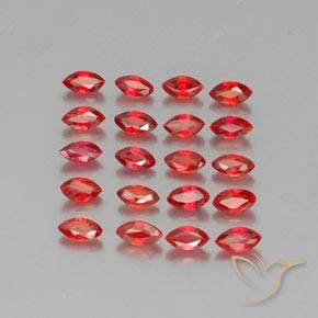 2.35 ctw Red Sapphire Stones, Natural Sapphire in Marquise Facet Shape for Sale