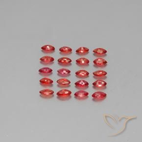 Sapphire Gemstones in 3.9 x 2.2 mm Size for Sale, Sapphire Stones in Fire Red Color