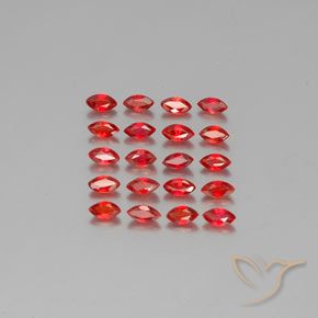 2.31 ctw Red Sapphire Gemstones, Sapphire Gems in Marquise Facet Shape for Sale.