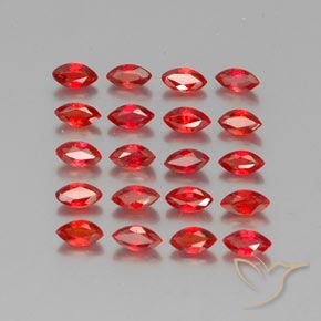 2.31 ctw Red Sapphire Stones, Natural Sapphire in Marquise Facet Shape for Sale