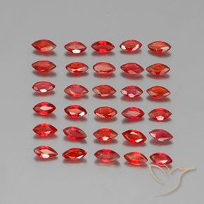 2.64 ctw Red Sapphire Stones, Natural Sapphire in Marquise Facet Shape for Sale