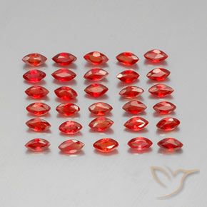 3.54 ctw Red Sapphire Stones, Natural Sapphire in Marquise Facet Shape for Sale