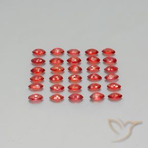Sapphire Gemstones in 4 x 2.1 mm Size for Sale, Sapphire Stones in Dark Red Color