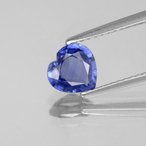 1.16 ct Blue Sapphire Gemstone, Sapphire Gem in Heart Facet Shape for Sale.