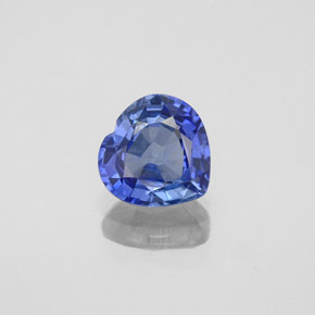 1.29 ct Blue Sapphire Gemstone, Sapphire Gem in Heart Facet Shape for Sale.