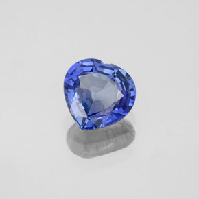 1.29 ct Blue Sapphire Stone, Natural Sapphire in Heart Facet Shape for Sale