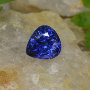 1.53 ct Blue Sapphire Gemstone, Sapphire Gem in Pear Facet Shape for Sale.