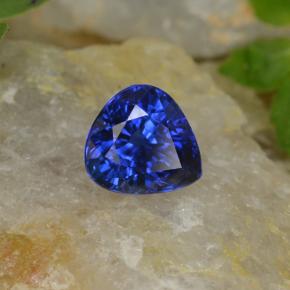 1.53 ct Blue Sapphire Stone, Natural Sapphire in Pear Facet Shape for Sale