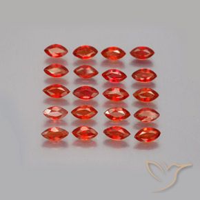 3.28 ct Loose Orange Sapphire, 4.5 x 2.6 mm Marquise Cut From Tanzania, Photo A