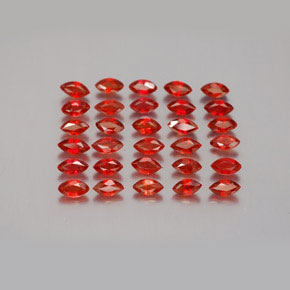 2.85 ct Orange Sapphire Gemstone, Sapphire Gem in Marquise Facet Shape for Sale.
