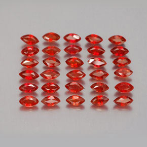 2.85 ct Orange Sapphire Stone, Natural Sapphire in Marquise Facet Shape for Sale