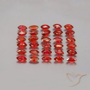 Dark Red Sapphire Gem - 0.1ct Marquise Facet (ID: 350125)