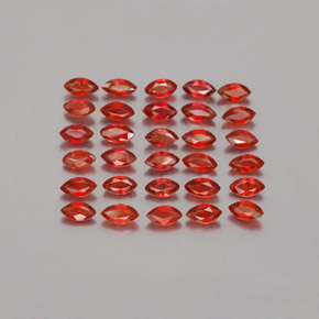 Dark Red Sapphire Gem - 0.1ct Marquise Facet (ID: 350126)