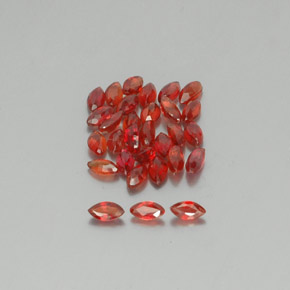 Fire Red Сапфир Камень - 0.1ct Фасетная Маркиза (ID: 350132)