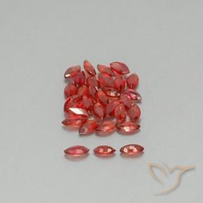 Sapphire Gemstones in 3.9 x 2 mm Size for Sale, Sapphire Stones in Dark Red Color