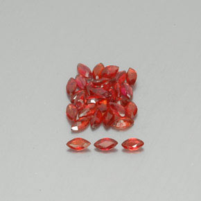 Dark Red Sapphire Gem - 0.1ct Marquise Facet (ID: 350137)