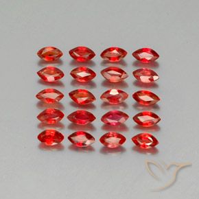 3.60 ctw Red Sapphire Stones, Natural Sapphire in Marquise Facet Shape for Sale