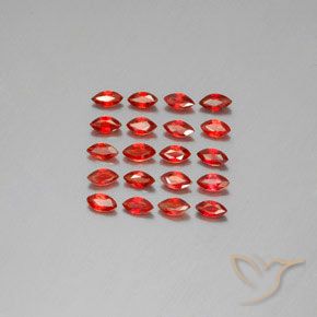Rojo oscuro Zafiro Gema - 0.2ct Forma marquesa (ID: 350144)