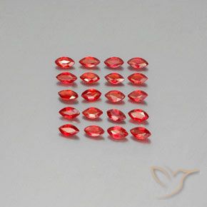 Темно-красный Сапфир Камень - 0.2ct Фасетная Маркиза (ID: 350145)