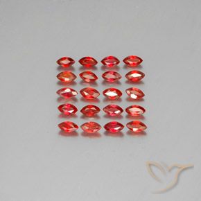 0.2ct Marquise Facet Red Orange Sapphire Gem for sale 0.2ct Marquise Facet Red Orange Sapphire Gem (ID: 350147)
