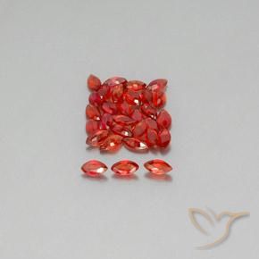 Dark Red Sapphire Gem - 0.1ct Marquise Facet (ID: 350148)