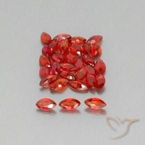 3.34 ctw Red Sapphire Stones, Natural Sapphire in Marquise Facet Shape for Sale