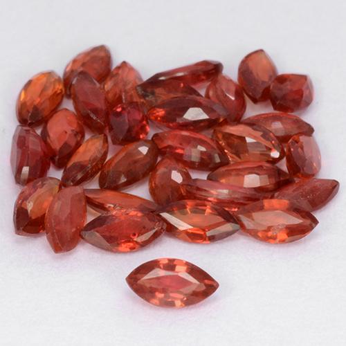 0.1ct Marquise Facet Red Orange Sapphire Gem for sale 0.1ct Marquise Facet Red Orange Sapphire Gem (ID: 350149)
