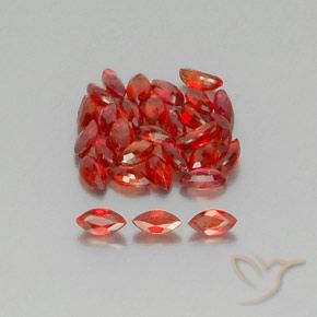 3.74 ctw Red Sapphire Stones, Natural Sapphire in Marquise Facet Shape for Sale