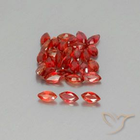 3.18 ctw Red Sapphire Stones, Natural Sapphire in Marquise Facet Shape for Sale