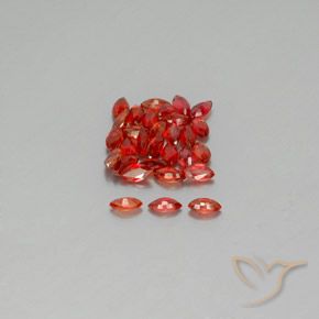 Sapphire Gemstones in 4 x 2.1 mm Size for Sale, Sapphire Stones in Fire Red Color