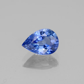 1.00 ct Blue Sapphire Gemstone, Sapphire Gem in Pear Facet Shape for Sale.
