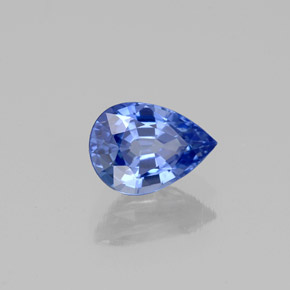 1.00 ct Blue Sapphire Stone, Natural Sapphire in Pear Facet Shape for Sale