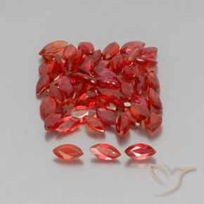 4.66 ctw Red Sapphire Stones, Natural Sapphire in Marquise Facet Shape for Sale